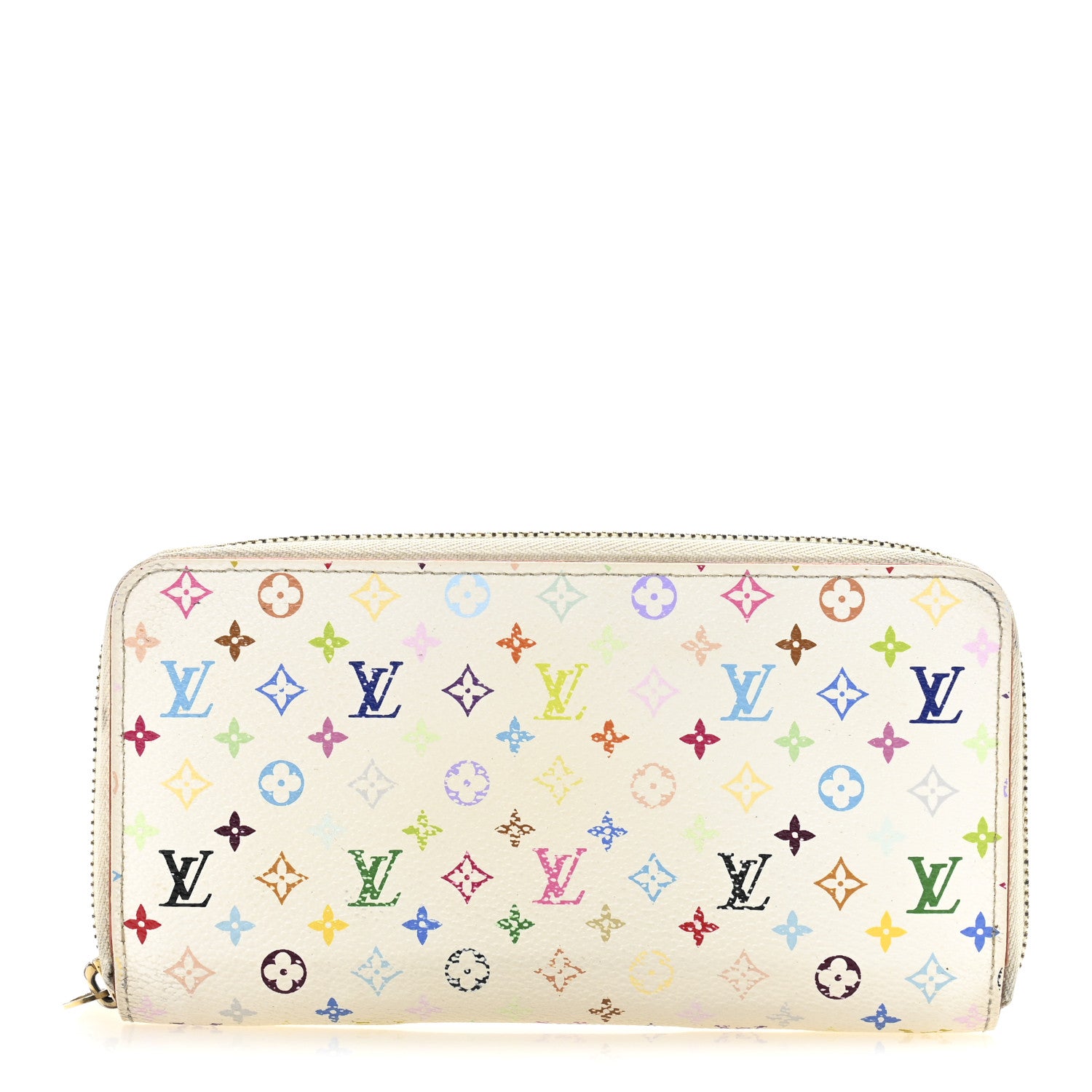 Louis Vuitton Monogram Multicolor Zippy Wallet White Litchi 1 of 10