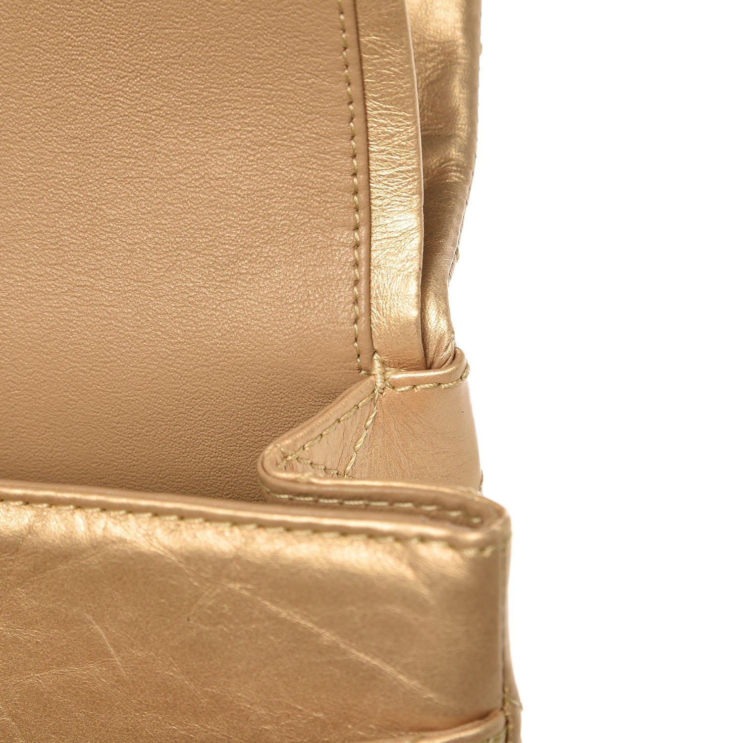 Chanel Metallic Aged Calfskin Quilted 2.55 Reissue 226 Flap Gold 12 of 16