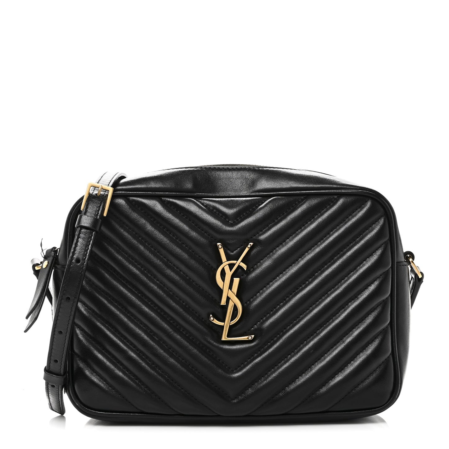 Calfskin Matelasse Monogram Lou Camera Bag Black