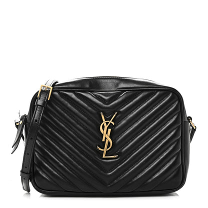 Saint Laurent Calfskin Matelasse Monogram Lou Camera Bag Black 1 of 11