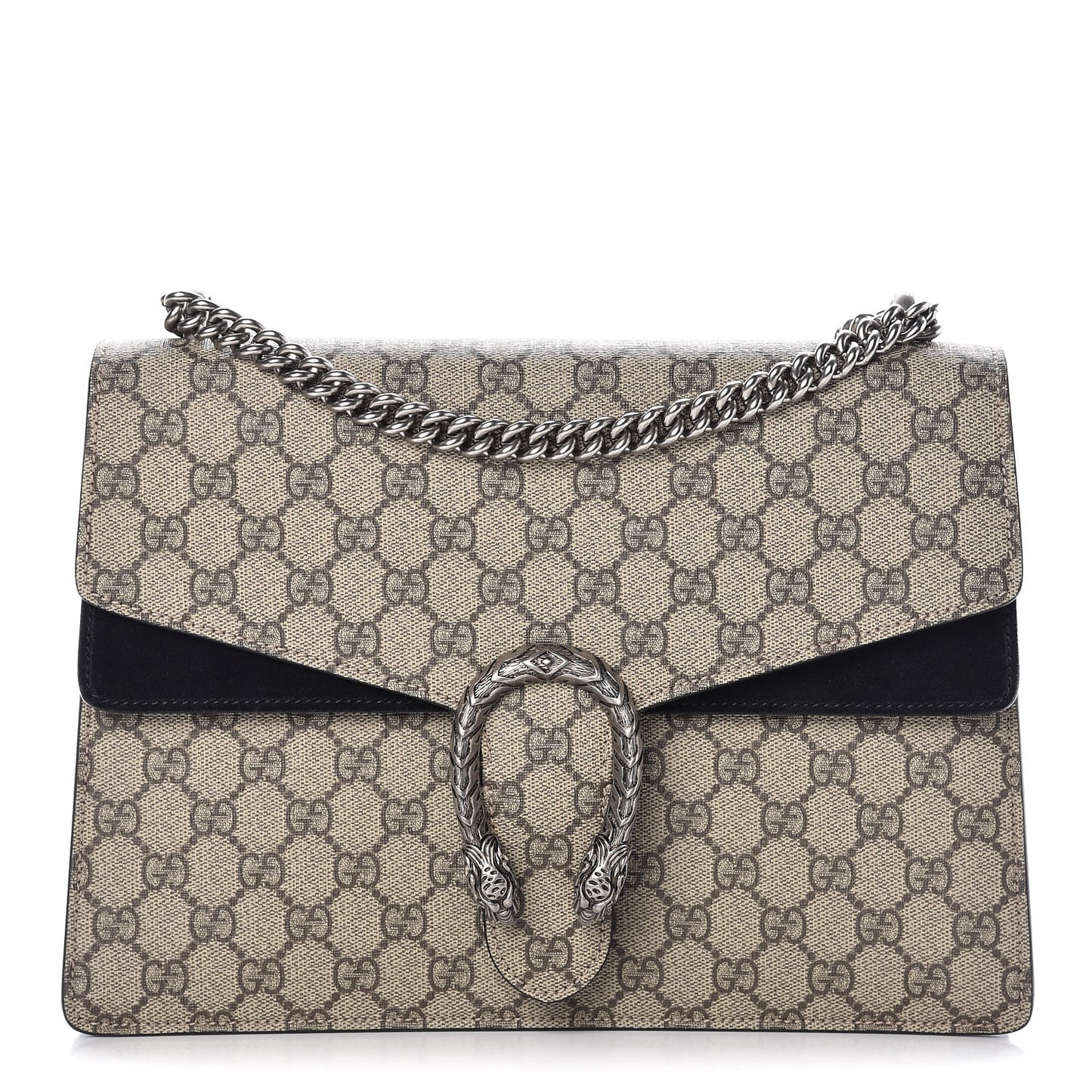 GG Supreme Monogram Medium Dionysus Shoulder Bag Black
