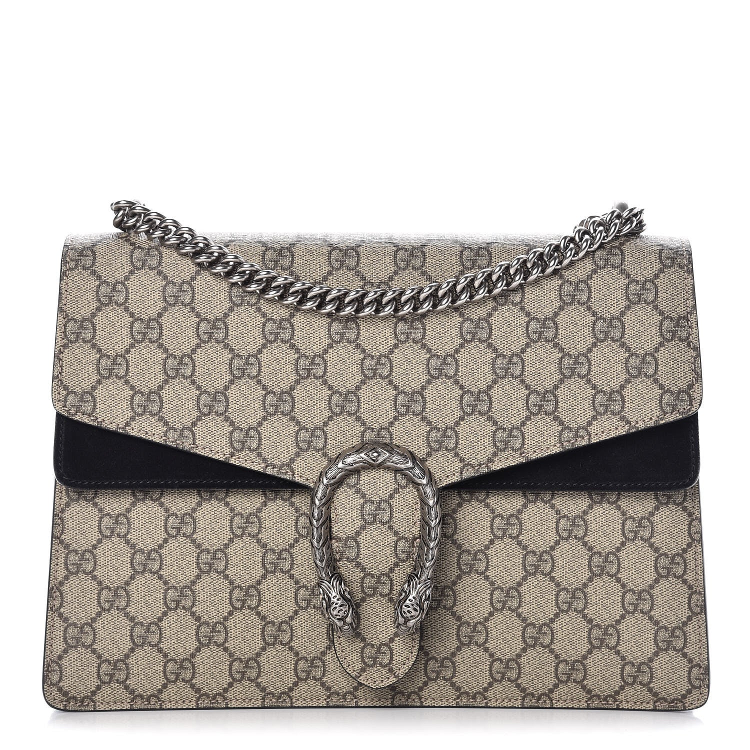 Gucci GG Supreme Monogram Medium Dionysus Shoulder Bag Black 1 of 9