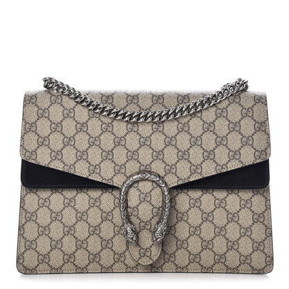 Gucci GG Supreme Monogram Medium Dionysus Shoulder Bag Black 1 of 9