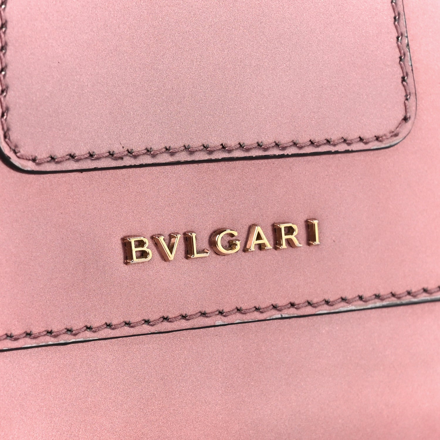 Bulgari Metallic Calfskin Serpenti Forever Top Handle Rose Quartz 8 of 12