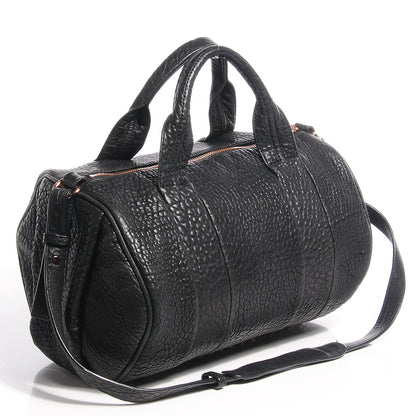 Alexander Wang Pebbled Lambskin Rocco Black with Rose Gold Hardware 3 of 7