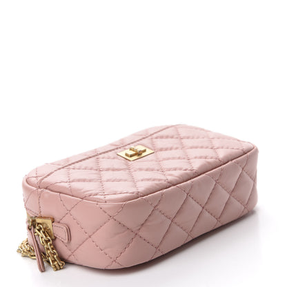 Chanel Aged Calfskin Quilted Mini Reissue Camera Case Pink 4 of 10