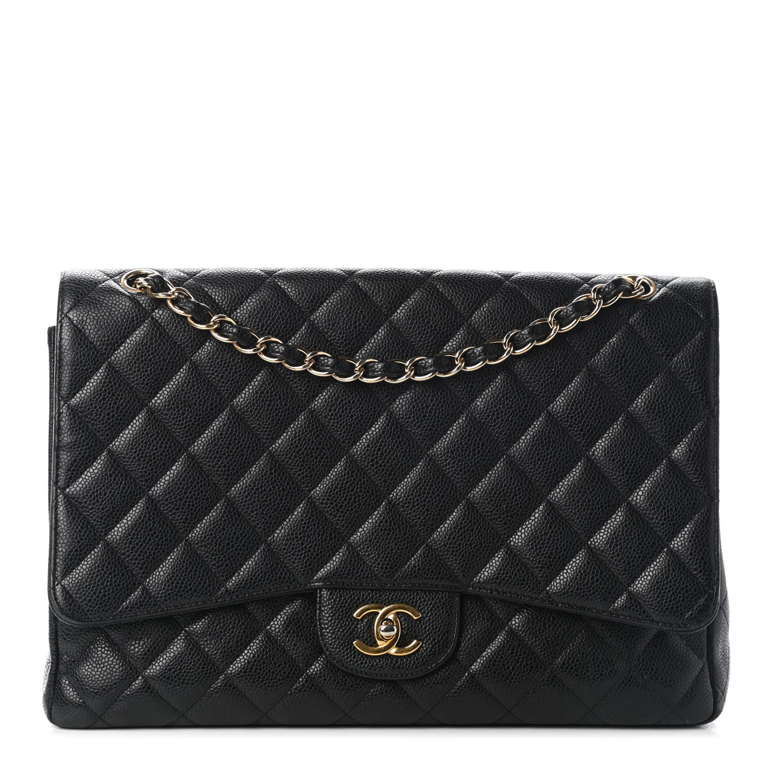 Chanel Caviar Quilted Maxi Single Flap Black 1 of 10