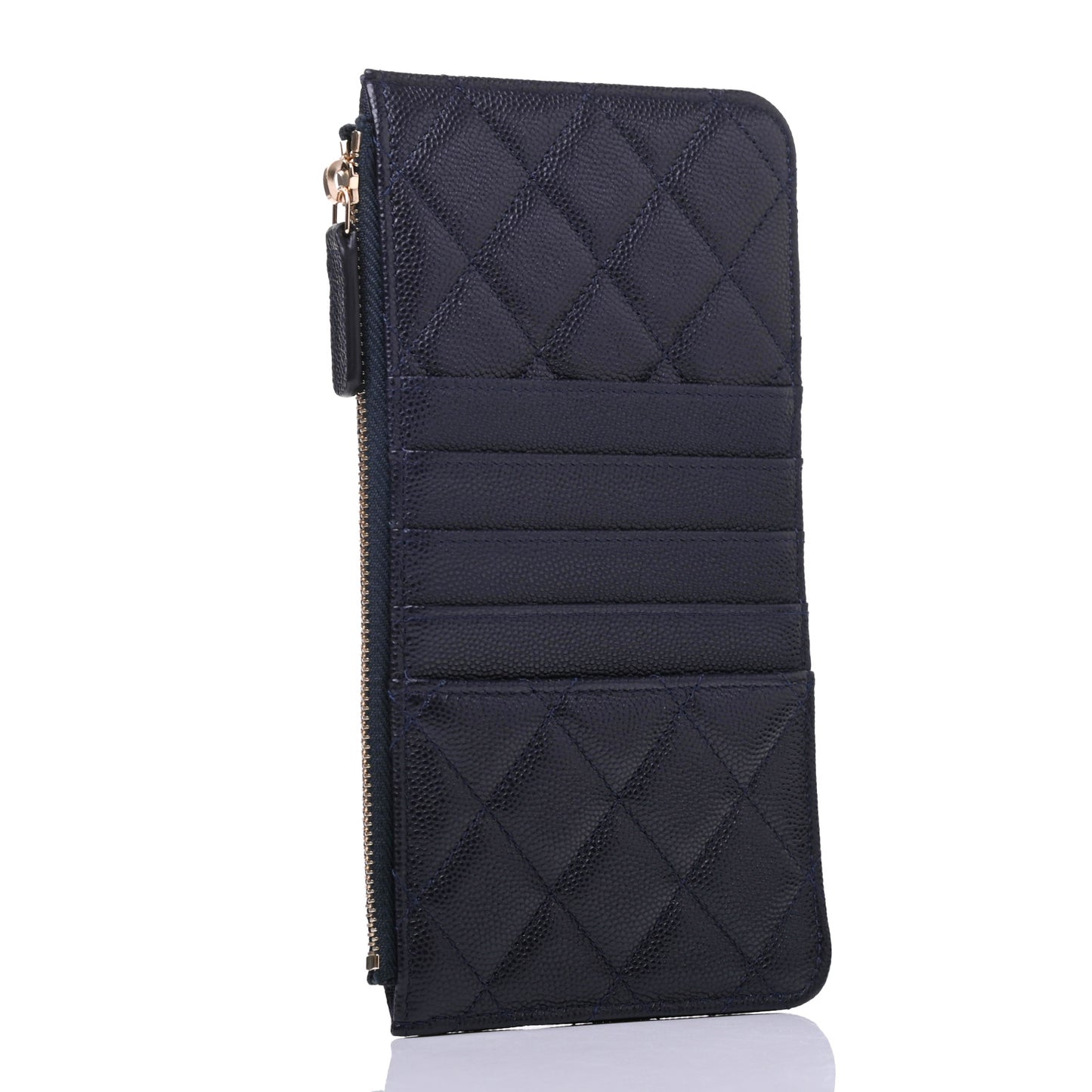 Caviar Quilted Classic iPhone Pouch Navy