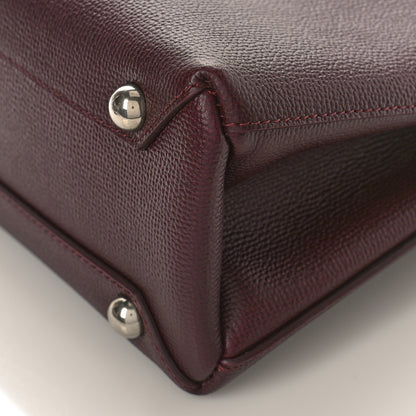 Burberry Derby Calfskin House Check Small Banner Tote Mahogany Red 9 of 9