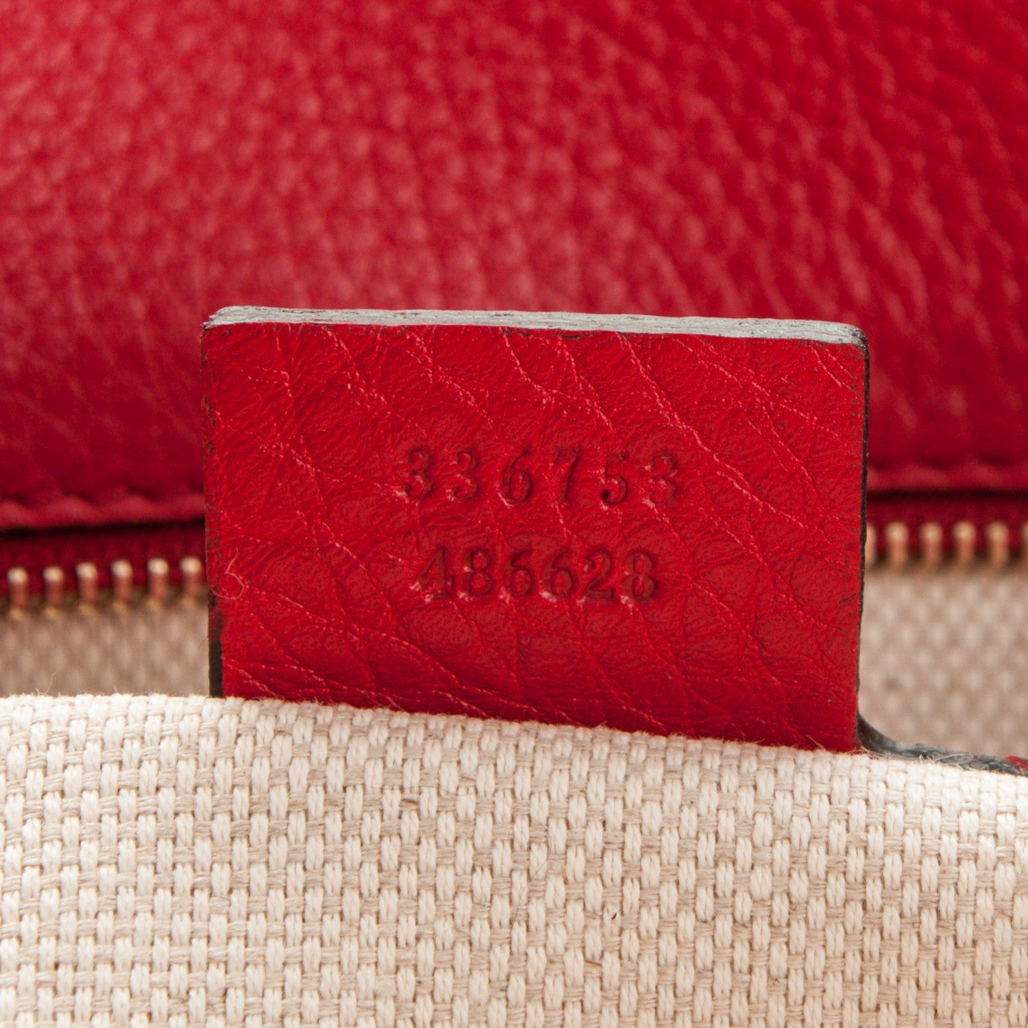 Gucci Pebbled Calfskin Medium Soho Clutch Red 7 of 7