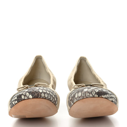 Louis Vuitton Snakeskin Nappa Elba Ballet Flats 39 2 of 8
