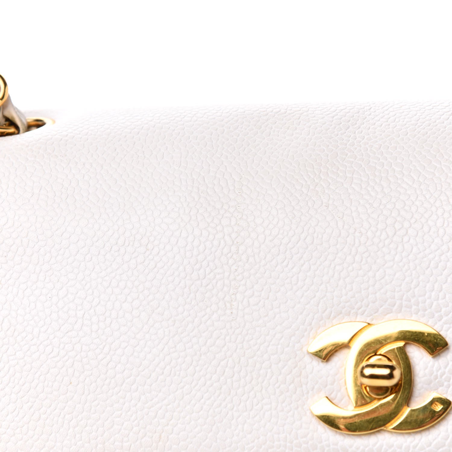 Chanel Caviar Flap Shoulder Bag White 19 of 20