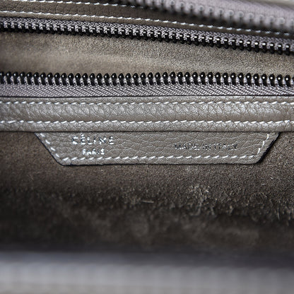 Celine Drummed Calfskin Mini Luggage Souris 6 of 8