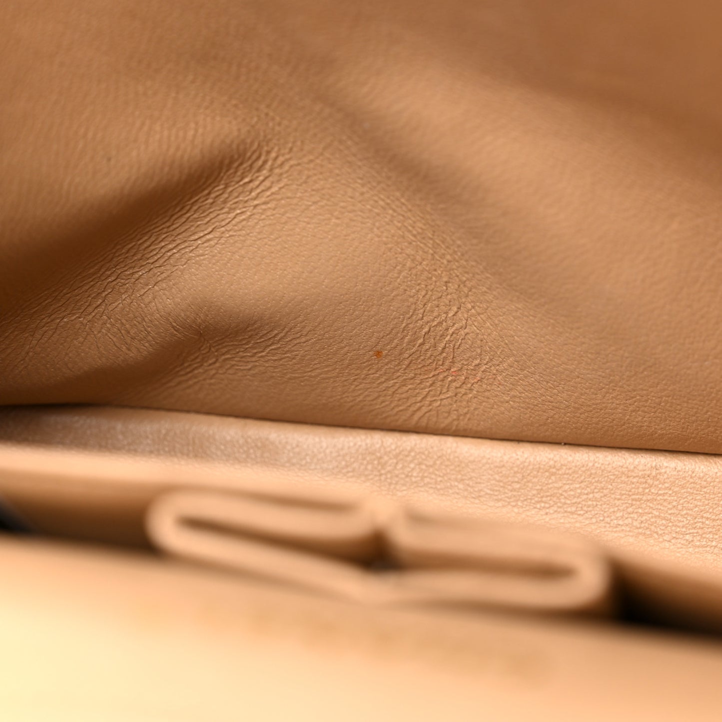 Caviar Quilted Medium Double Flap Beige
