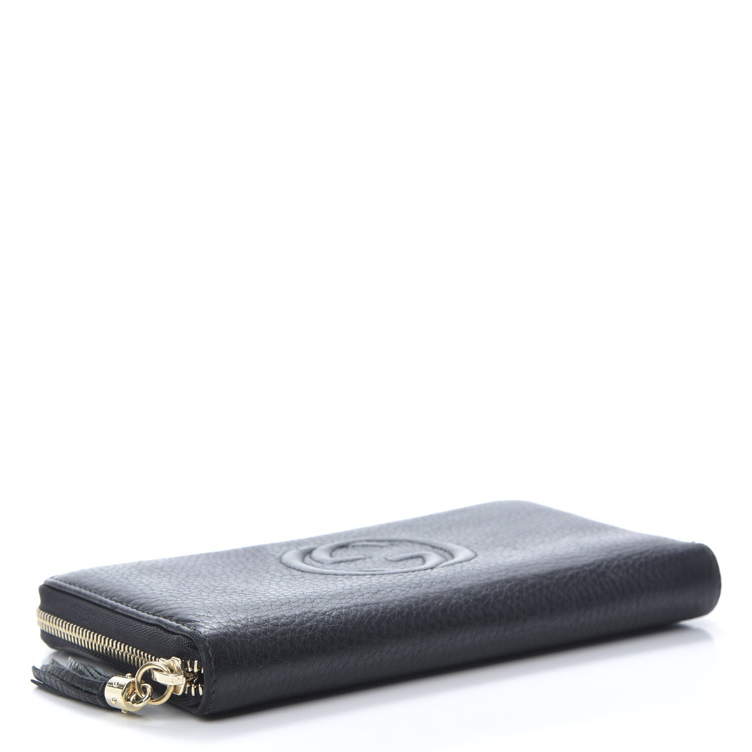 Gucci Pebbled Calfskin Soho Zip Around Wallet Black 4 of 8