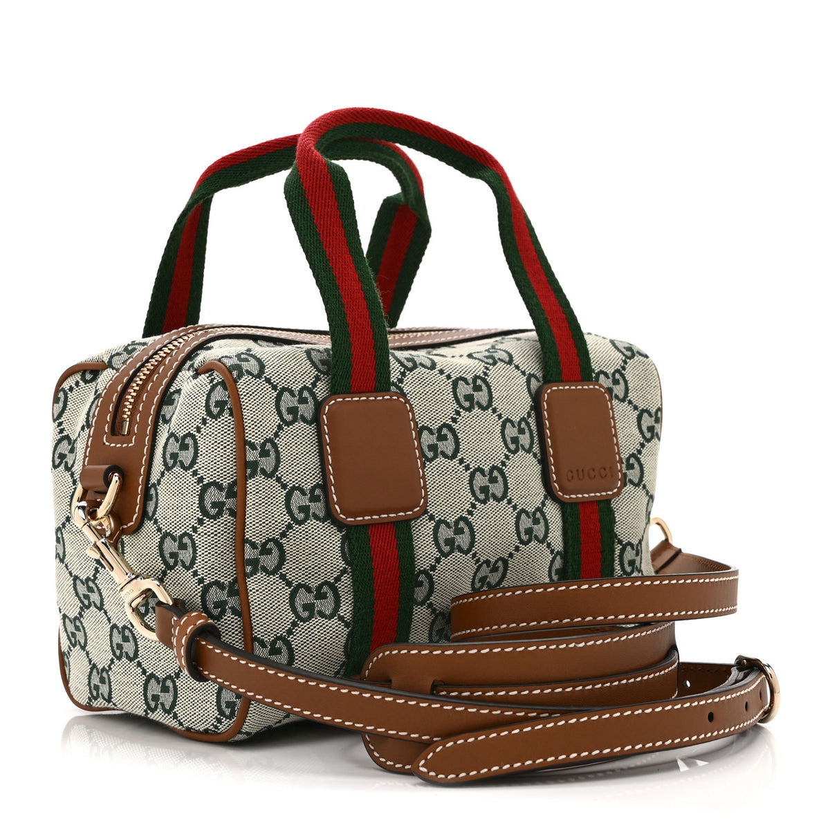 GG Supreme Web Mini GG Top Handle Bag Green Beige