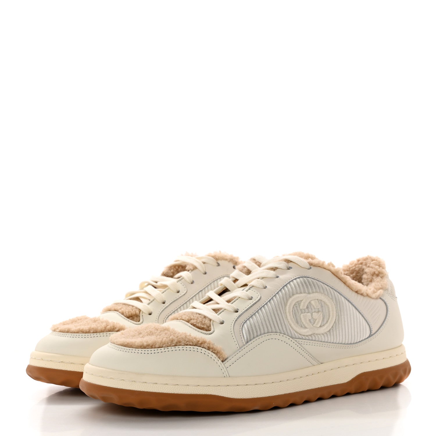 Gucci Calfskin Merino Wool Mens Mac80 Sneakers 8 Off White 3 of 11