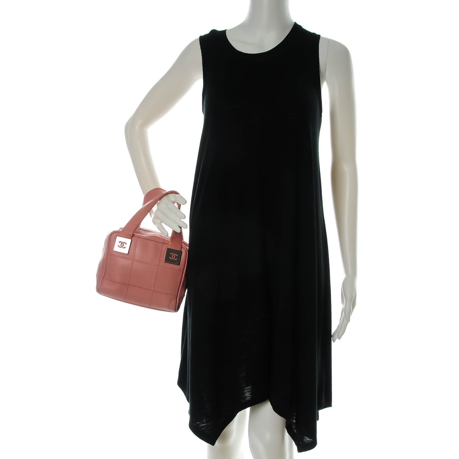 Chanel Caviar Square Stitched Tote Pink 2 of 6