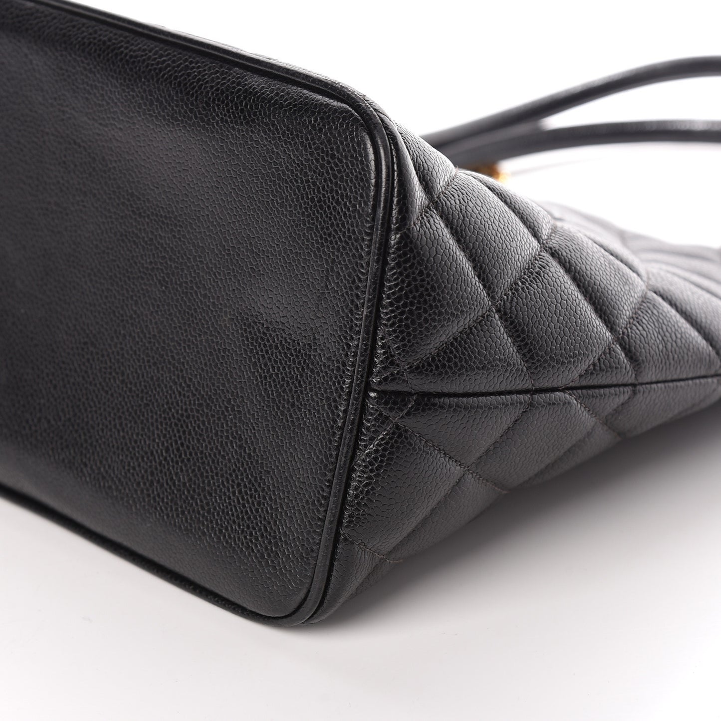 Caviar Quilted Medallion Tote Black