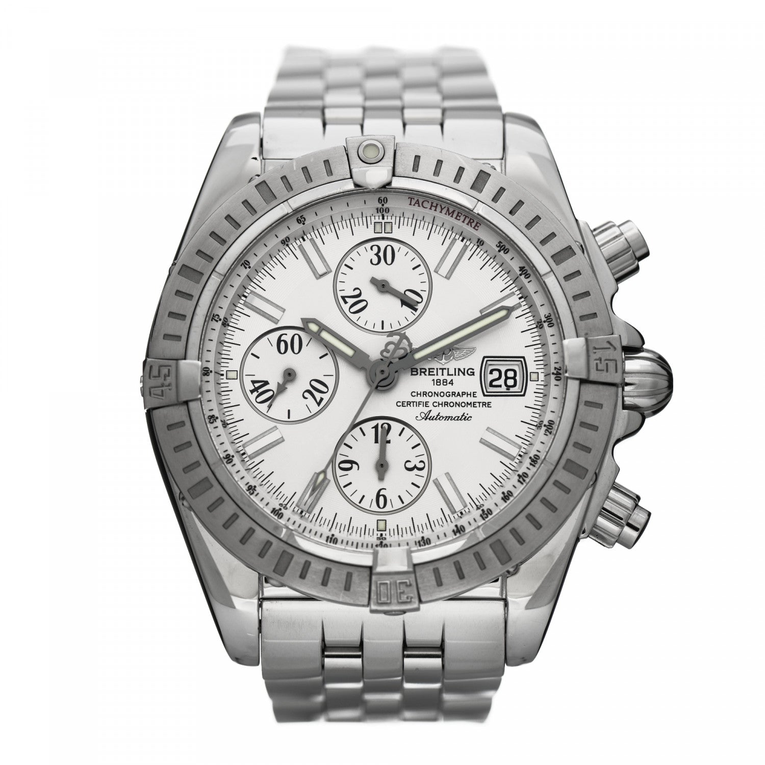 Breitling Stainless Steel Mother of Pearl 44mm Chronomat Automatic Watch A13356 1 of 5