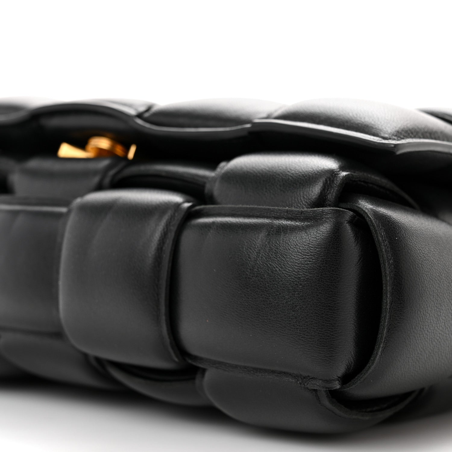 Bottega Veneta Lambskin Maxi Intreccio Padded Chain Cassette Crossbody Bag Black 9 of 13