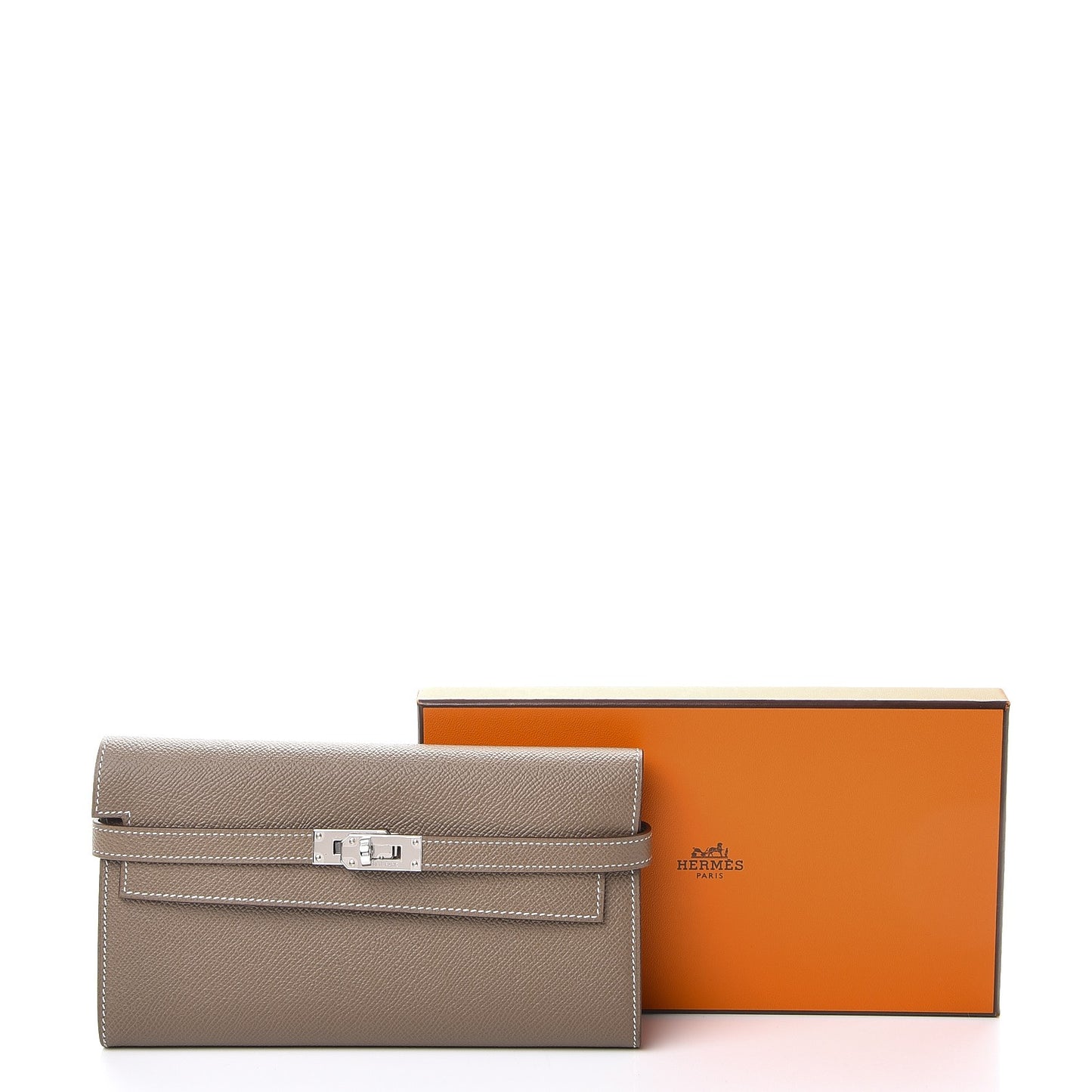 Epsom Kelly Longue Wallet Etoupe