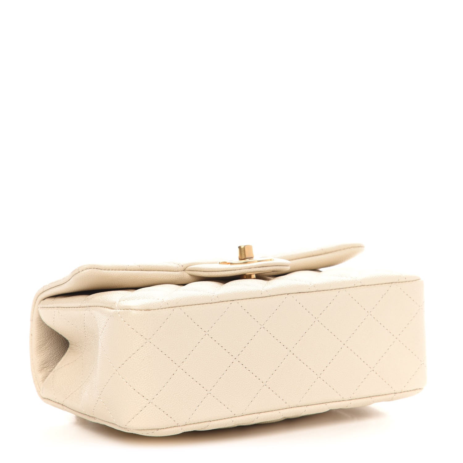 Chanel Caviar Quilted Mini Top Handle Rectangular Flap Beige 4 of 11