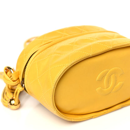 Chanel Lambskin Quilted Tassel Shoulder Bag Yellow 9 of 12