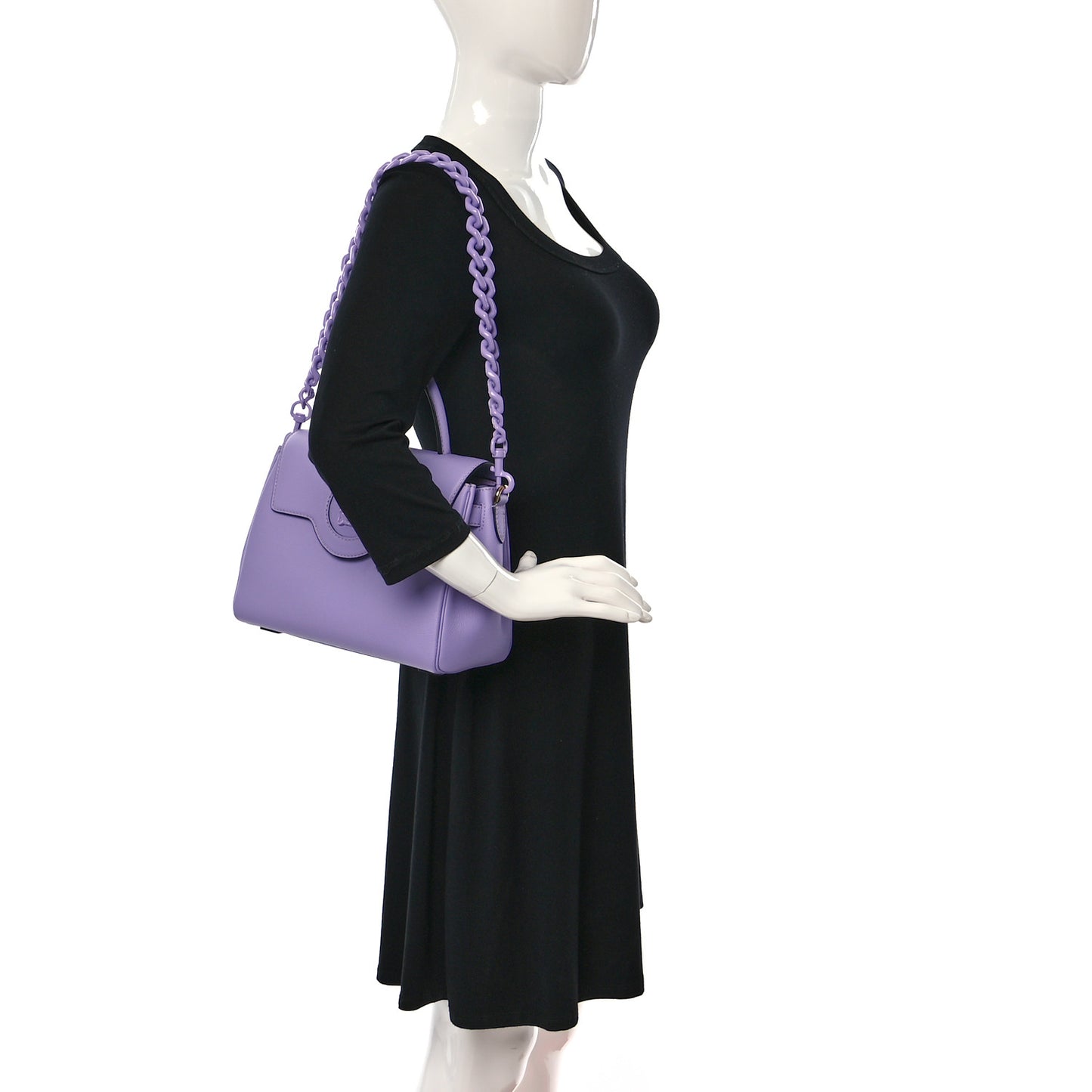 Grained Calfskin Medium La Medusa Bag Lilac