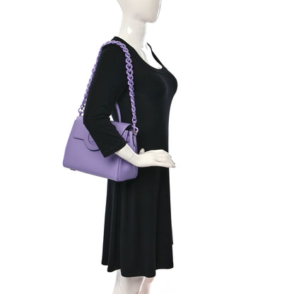 Versace Grained Calfskin Medium La Medusa Bag Lilac 2 of 8