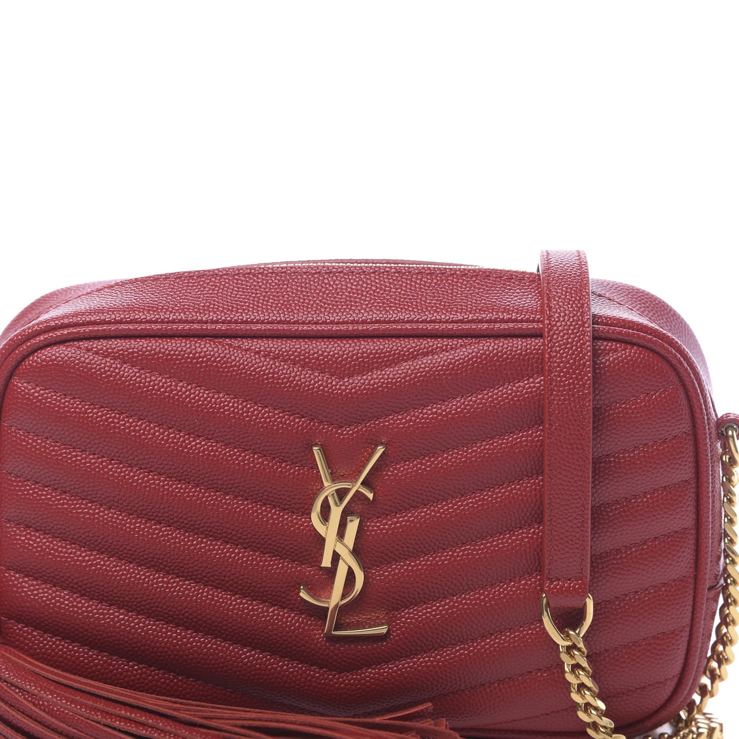 Grain De Poudre Matelasse Monogram Mini Lou Camera Bag Eros Red