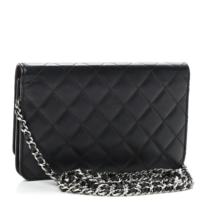 Chanel Calfskin Quilted Cambon Wallet On Chain WOC Black 2 of 10