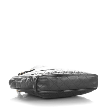 Chanel Lambskin Shopping Tote Navy 4 of 10