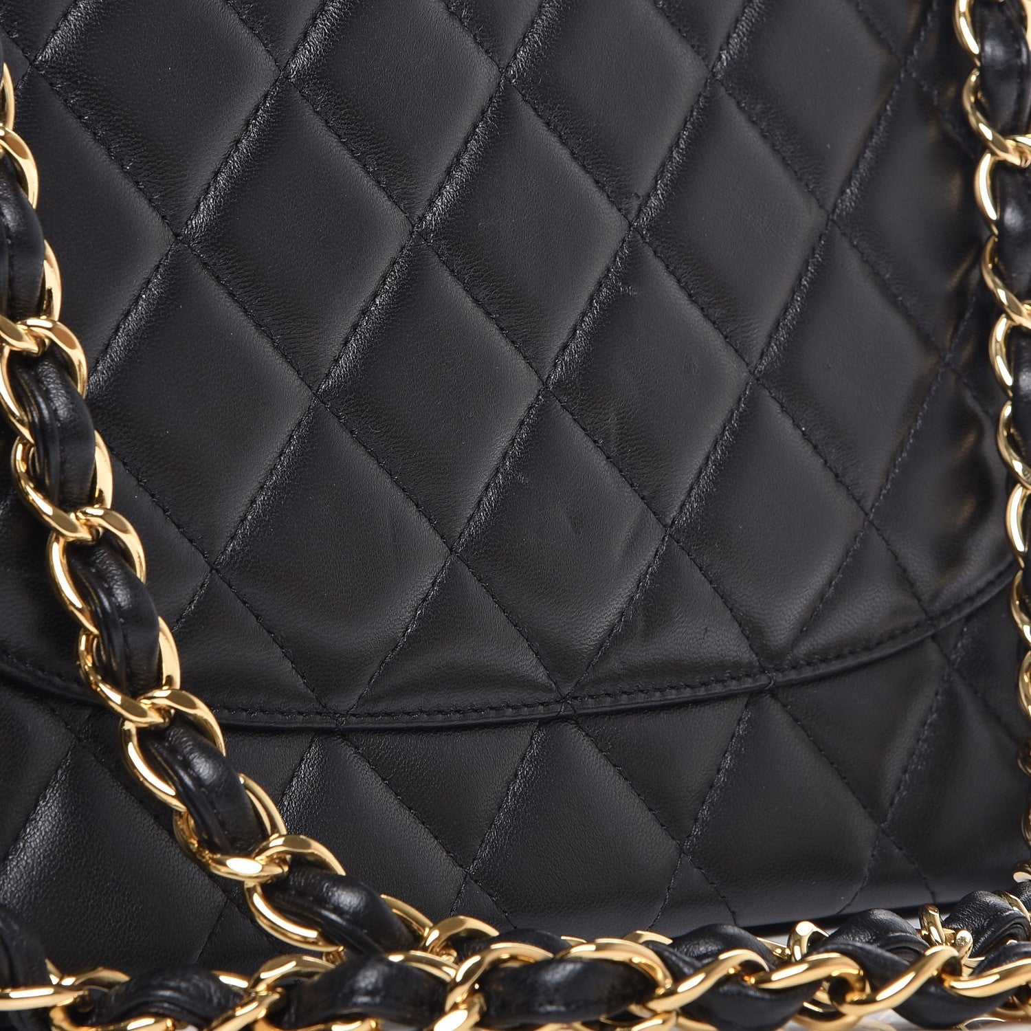 Chanel Lambskin Quilted Jumbo Double Flap Black 8 of 8