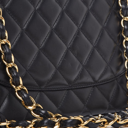 Chanel Lambskin Quilted Jumbo Double Flap Black 8 of 8