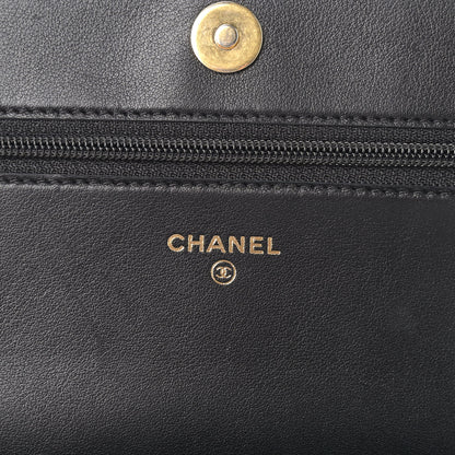 Chanel Caviar Quilted Boy Wallet On Chain WOC Black 5 of 12