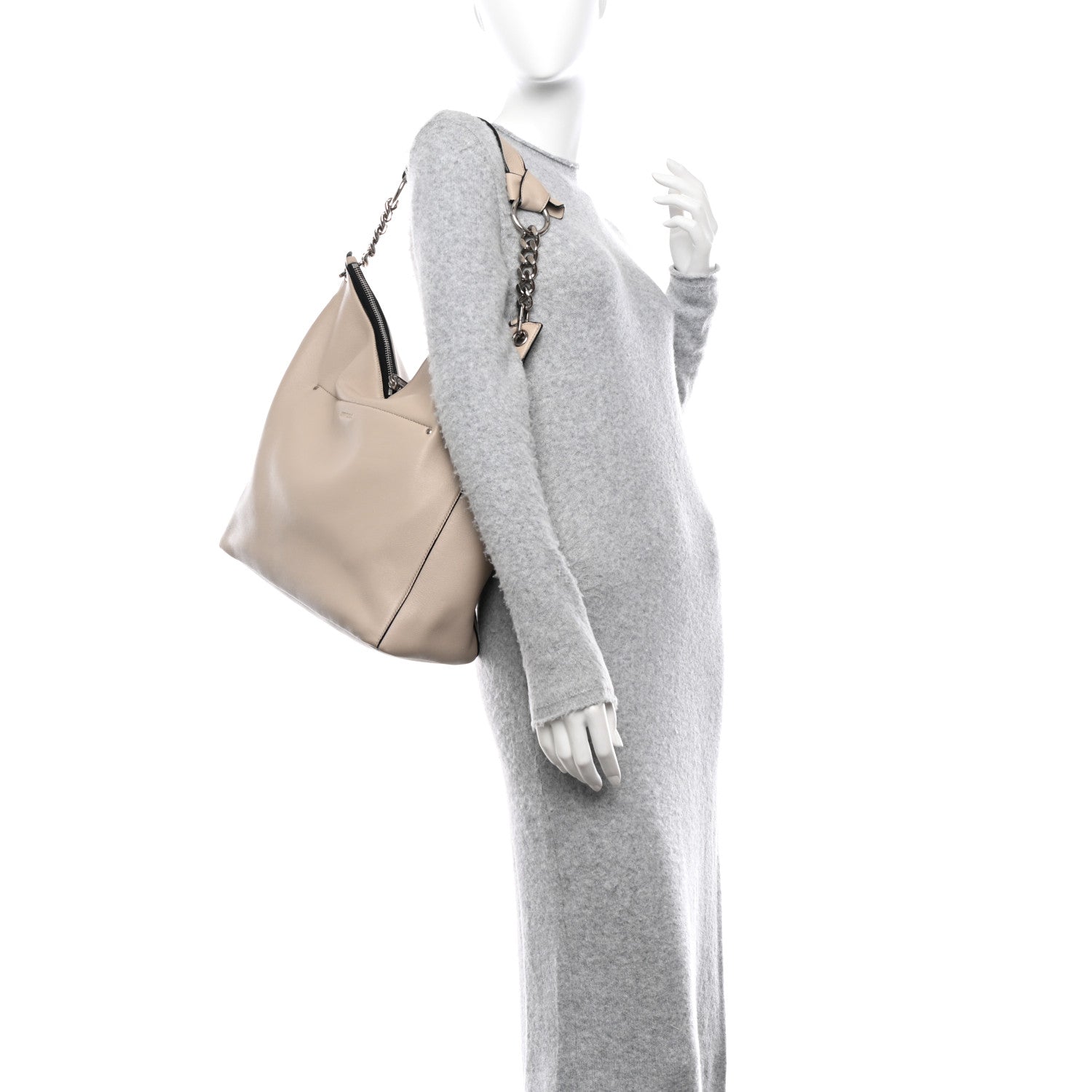 Jimmy Choo Nappa Raven Hobo Beige 2 of 18