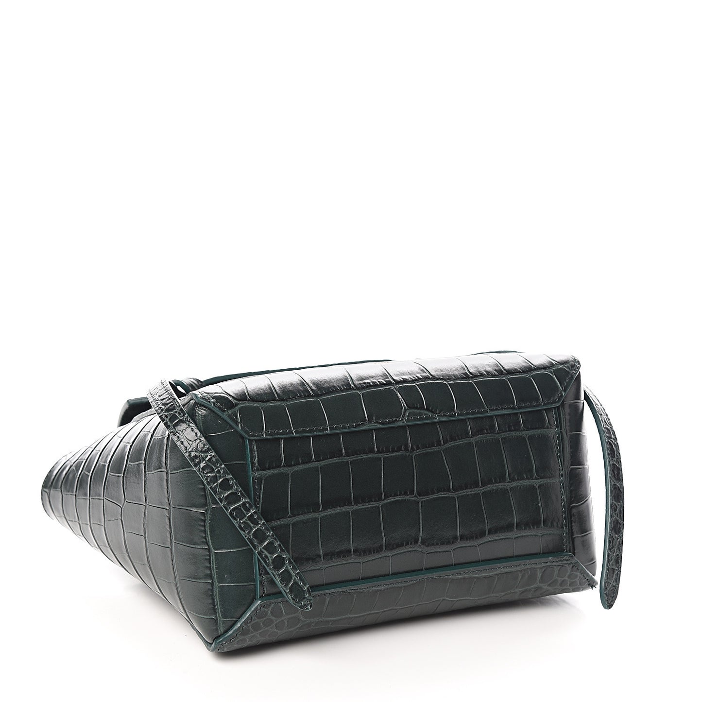 Calfskin Crocodile Embossed Nano Belt Bag Amazone