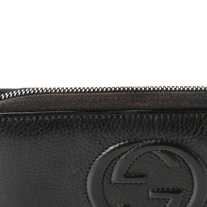 Gucci Pebbled Calfskin Soho Zip Around Wallet Black 8 of 10