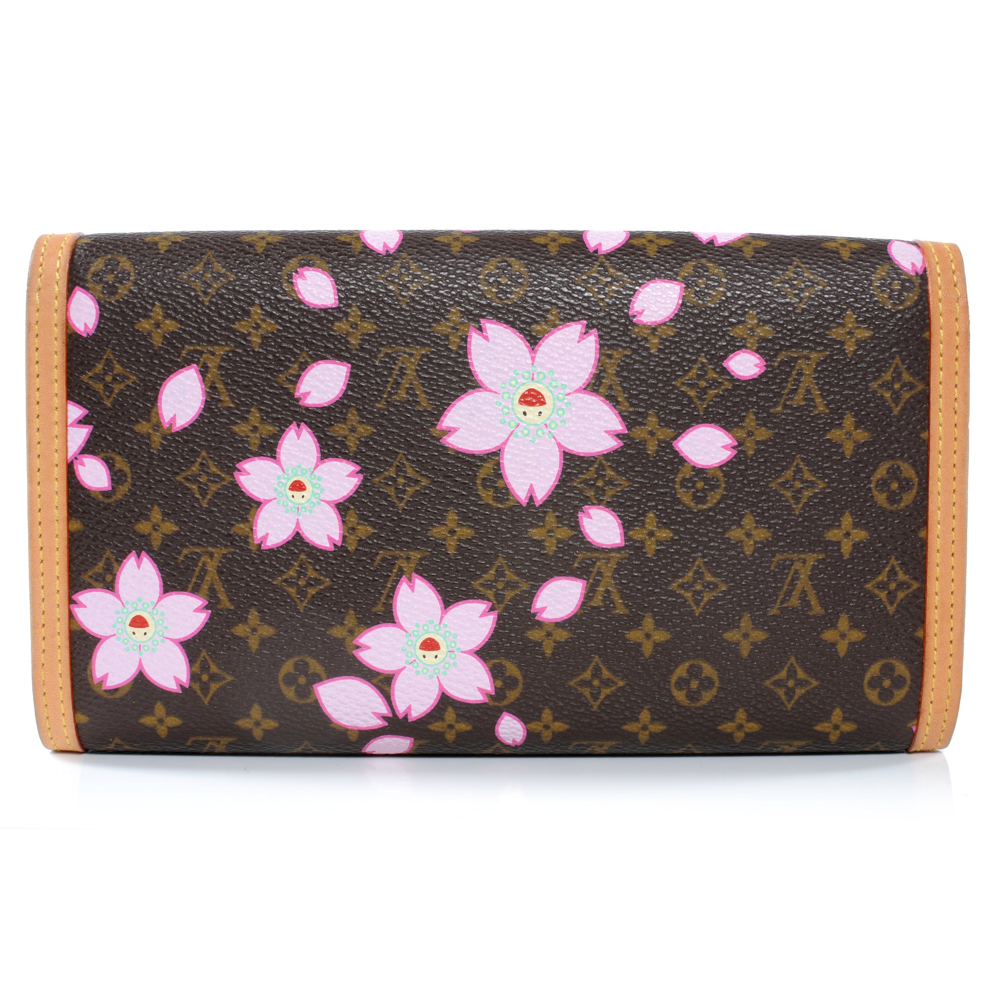 Louis Vuitton Monogram Cherry Blossom Porte Tresor International Wallet Brown 3 of 7