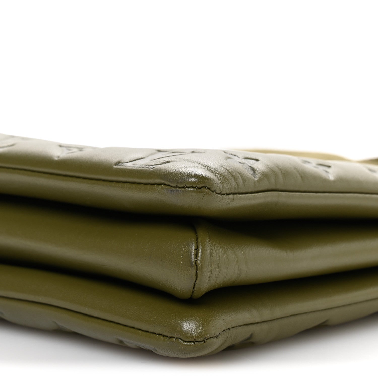 Louis Vuitton Lambskin Embossed Monogram Coussin MM Khaki 9 of 9