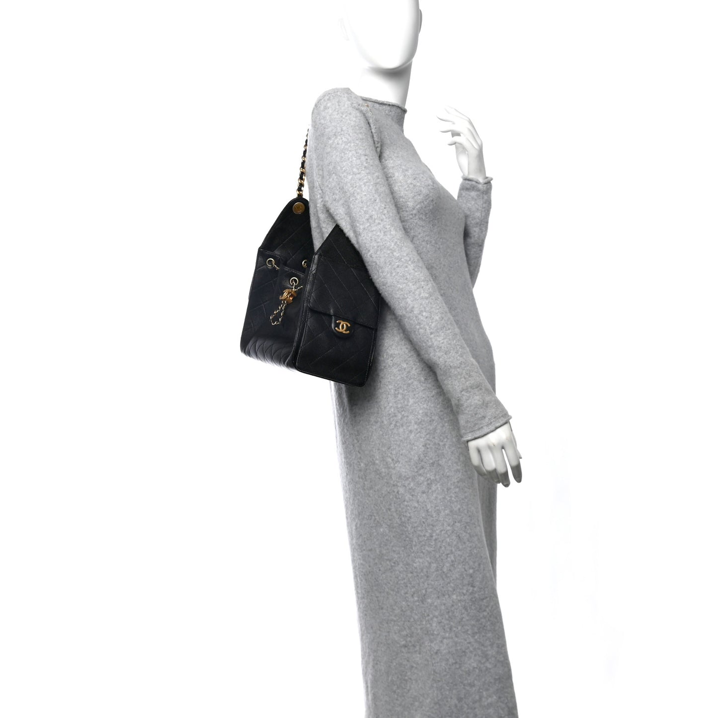 Caviar Quilted Small Chanel 25 Handbag Black