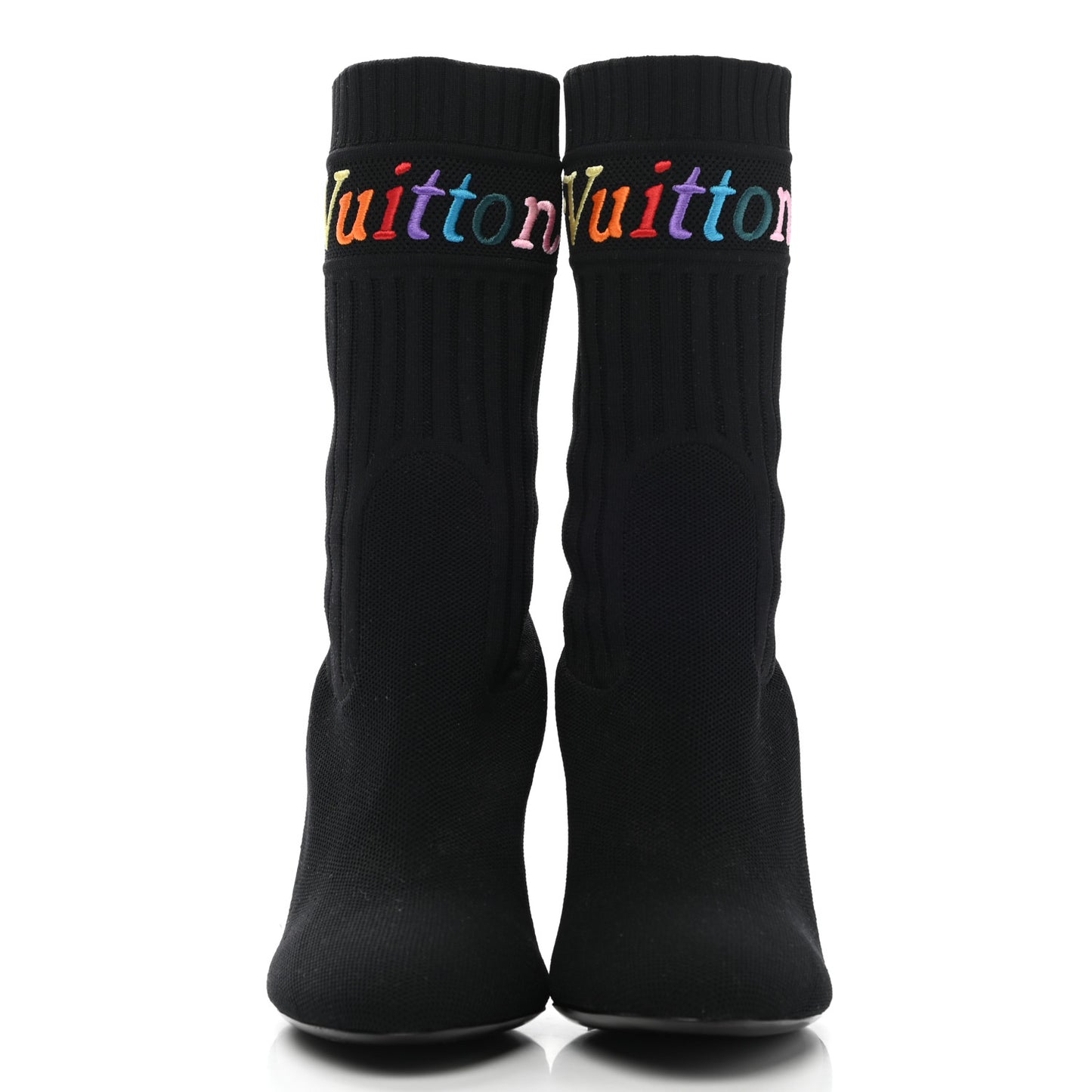 Stretch Fabric New Wave Silhouette Ankle Boots 37 Black