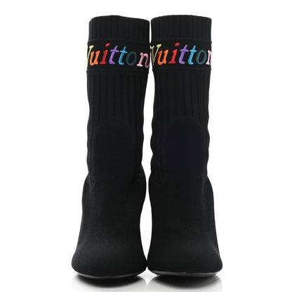 Louis Vuitton Stretch Fabric New Wave Silhouette Ankle Boots 37 Black 2 of 7