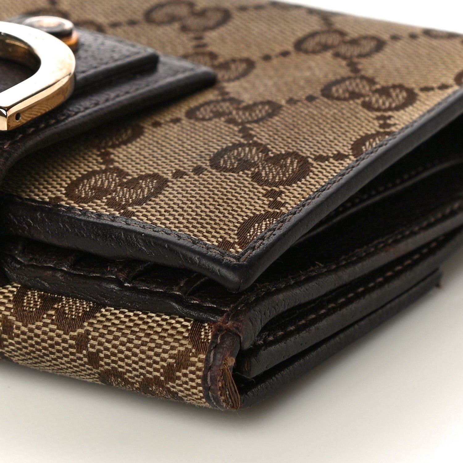 Gucci Monogram D Ring Compact Wallet Dark Brown 11 of 18