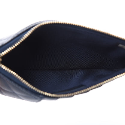 Chanel Caviar Quilted Classic Flat Wallet Pouch Navy 5 of 8