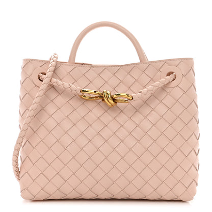 Bottega Veneta Nappa Intrecciato Small Andiamo Shoulder Bag Nude 1 of 10