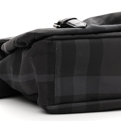 Burberry Nylon Jacquard Beat Check Sundorine Messenger Bag Black 9 of 10
