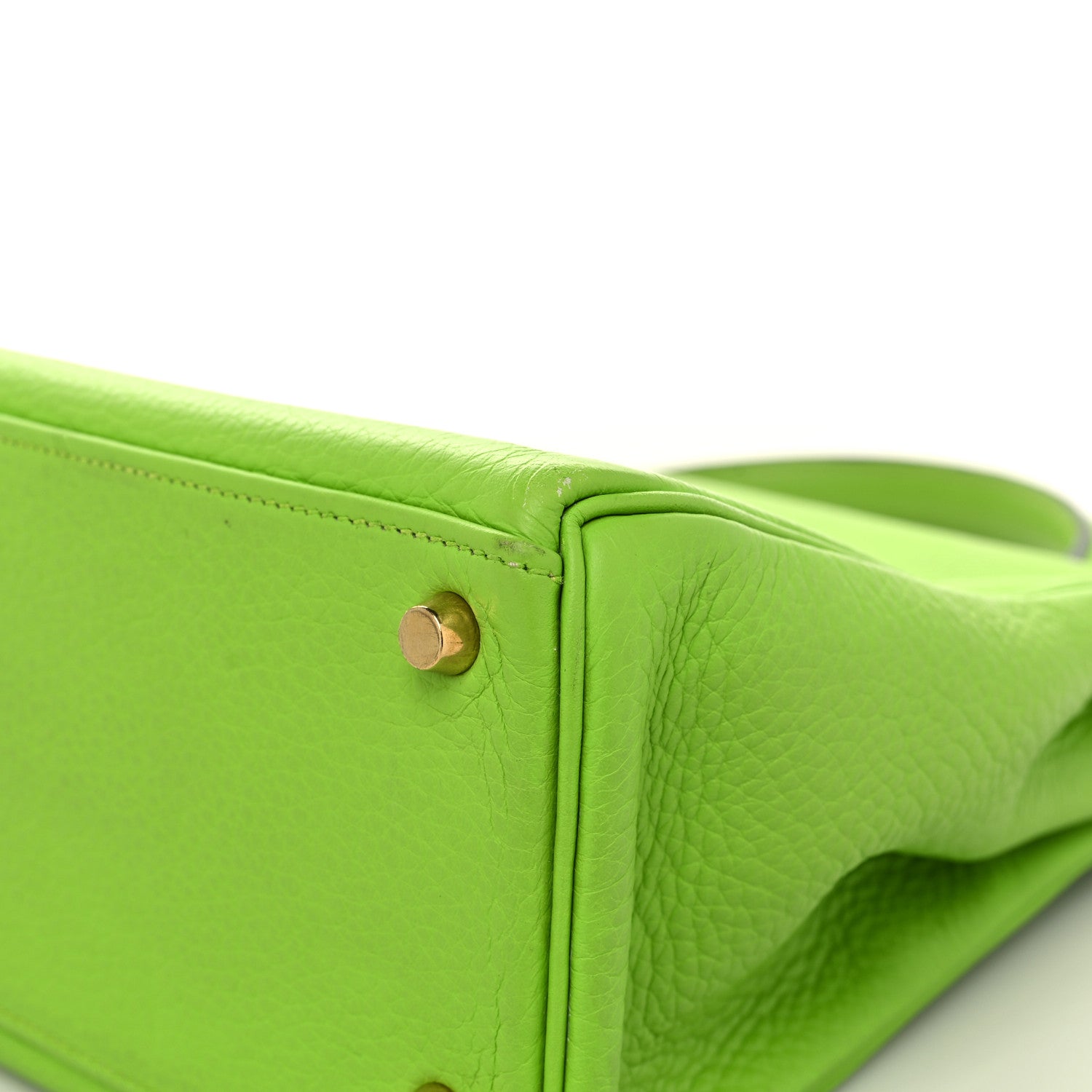 Hermes Taurillon Clemence Kelly Retourne 32 Vert Cru 12 of 12
