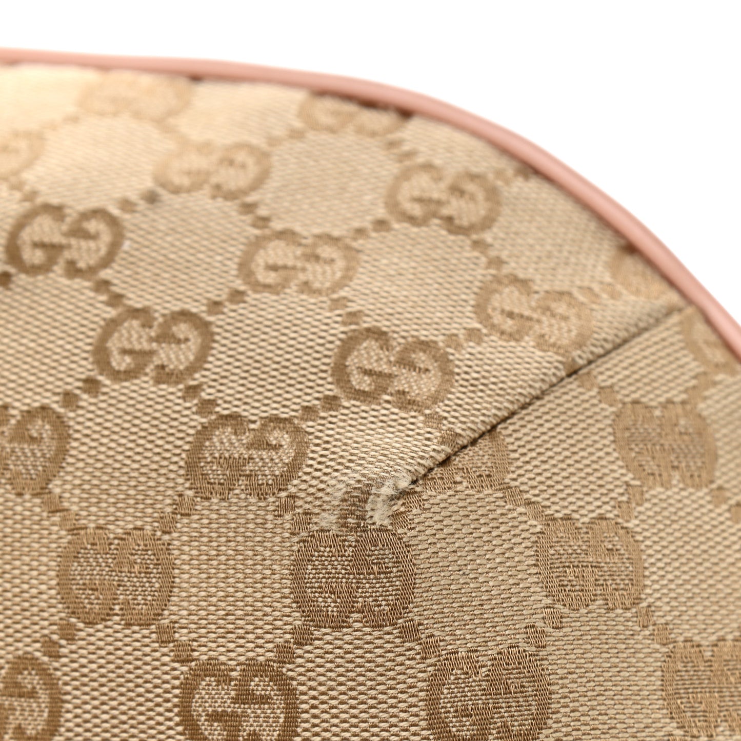 Monogram Web Medium Half Moon Hobo Blue Pink